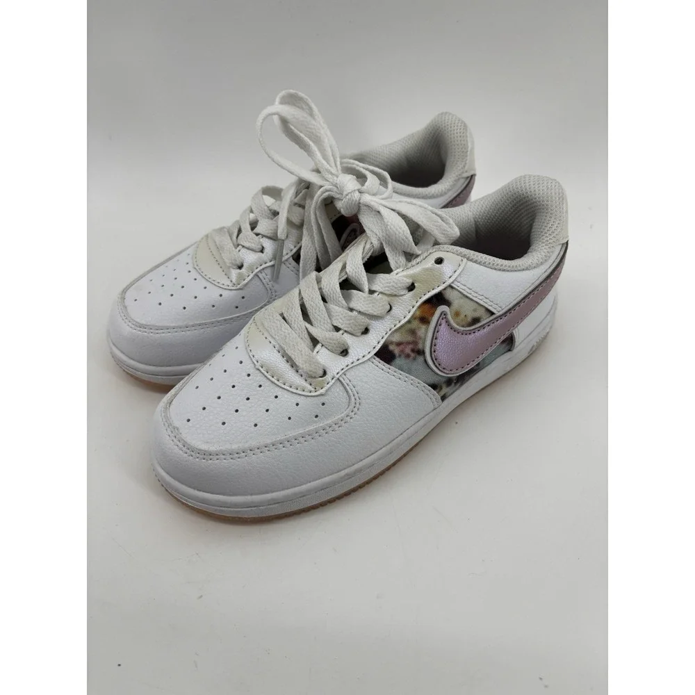 Nike Air Force ONE 1 Low Floral‎ WhiteLight Arctic PinkMetallic Silver 1YUK13.5